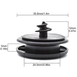 12 Pack Car Floor Mat Clip, Universal Mounting Buckle 3-in-1 Non-Slip Plastic Clips Set, Round Bracket for Fixing Clips, Car Floor Mats, Floor Mats, Car Carpet, Black