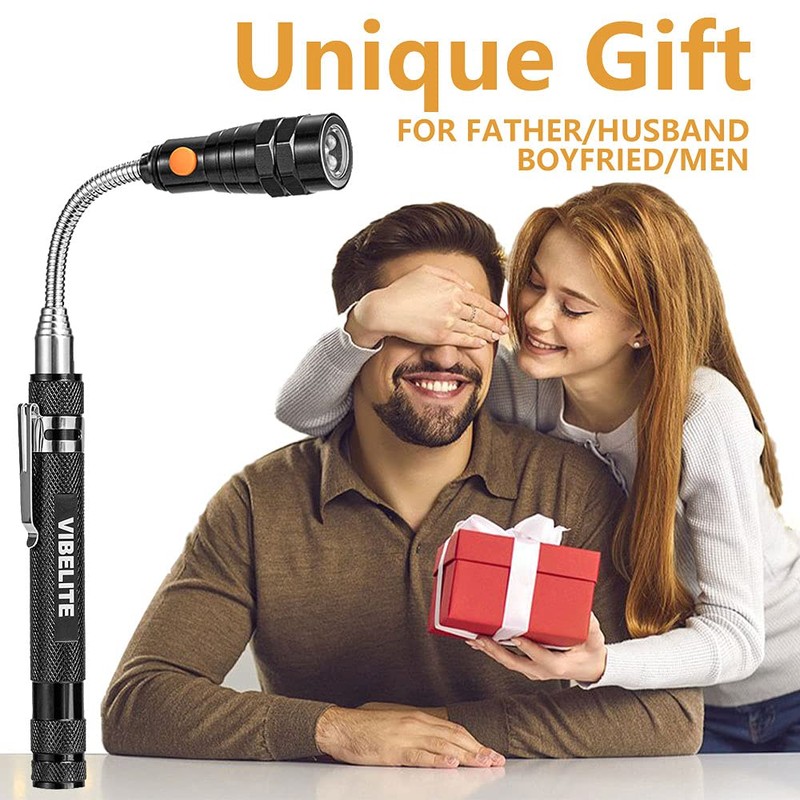 VIBELITE Gifts for Dad, Magnetic Pickup Tool with LED, Telescoping