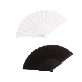 mkemka 2 Pcs Folding Hand Fan Set