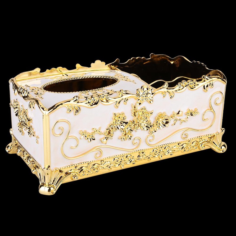 European Exquisite Metal Tissue Case Box Holder House Hotel Decoration