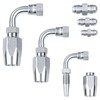 AKM 3Pcs 90 Degree Hydraulic Hose Field Repair Kit,1/4", 3/8",