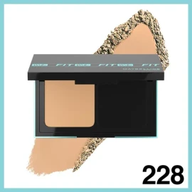 Base de maquillaje en polvo Maybelline Fit Me Powder Foundation Base En Polvo Maybelline Fit Me 24h Control Brillo 9 Gr tono 228 soft tan - 9mL 9g