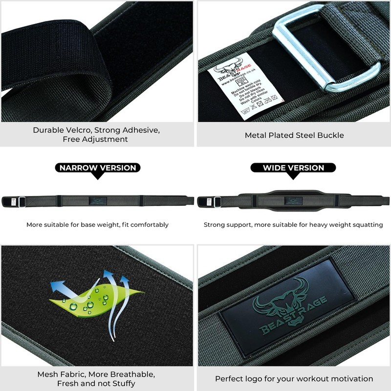 Weight Lifting Belt Double Strength 5.5 Padded Neoprene Back Gym