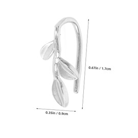 FRCOLOR 2pcs Leaf Ear for Women Non Piercing Clip Earrings Lightweight Cartilage Ear Wraps for Birthdays Weddings and Casual Occasions