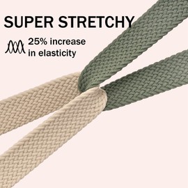 Wizvv 2 Pack Stretchy Nylon Braided Band for Kids - Compatible with Gizmo/Gabb/Cosmo JrTrack/Garmin Bounce Smart Watch - Breathable Wristband Replacement Straps for Boys and Girls