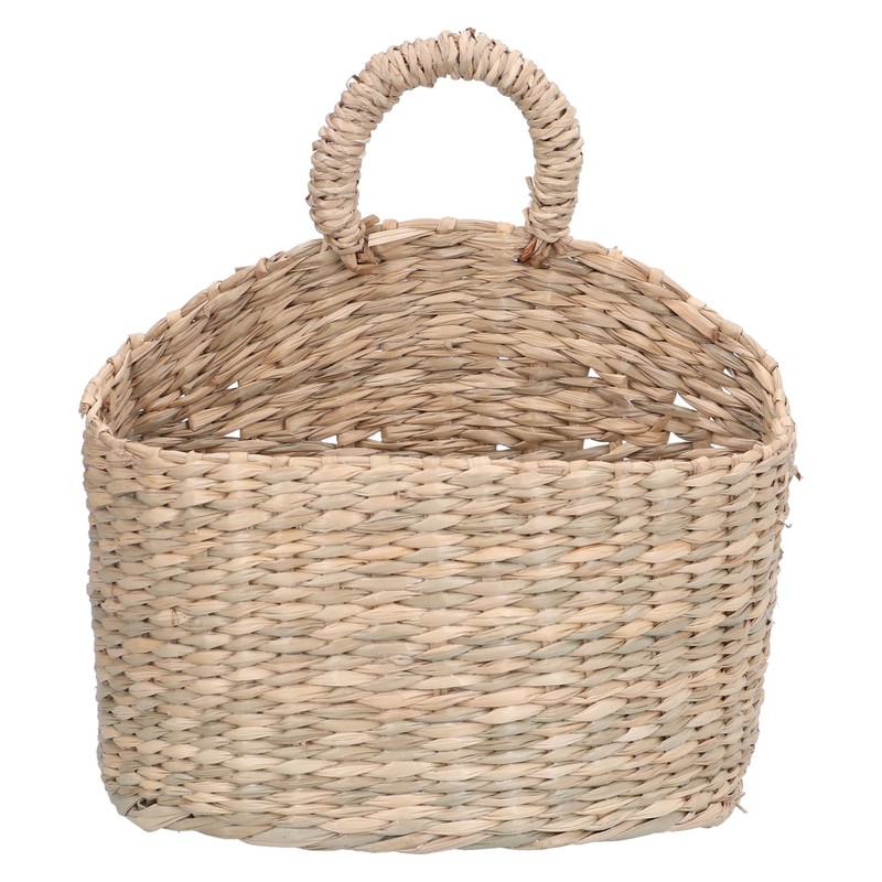 Hanging Basket Seagrass Woven Wall Hanging Storage Basket Organizer for