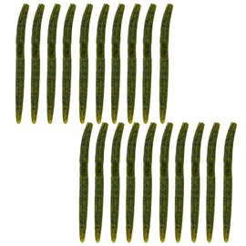 Balifly Senko Worms for Bass Fishing Salted Soft Plastic Baits with Hook Slot for Saltwater Fishing 5.31inch 20pcs FS/RE-09(Color A)