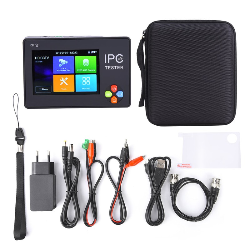 3.5 Inch Touch Screen H.265 4K IPC1600ADHplus IP Camera Tester