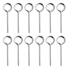 Rierdge 12Pcs 1/8" Hex Dogging Key Standard with Full Loop, Allen Wrench Door Key for Push Bar Panic Exit Devices Crash Bar Gym door solid Metal - Silver