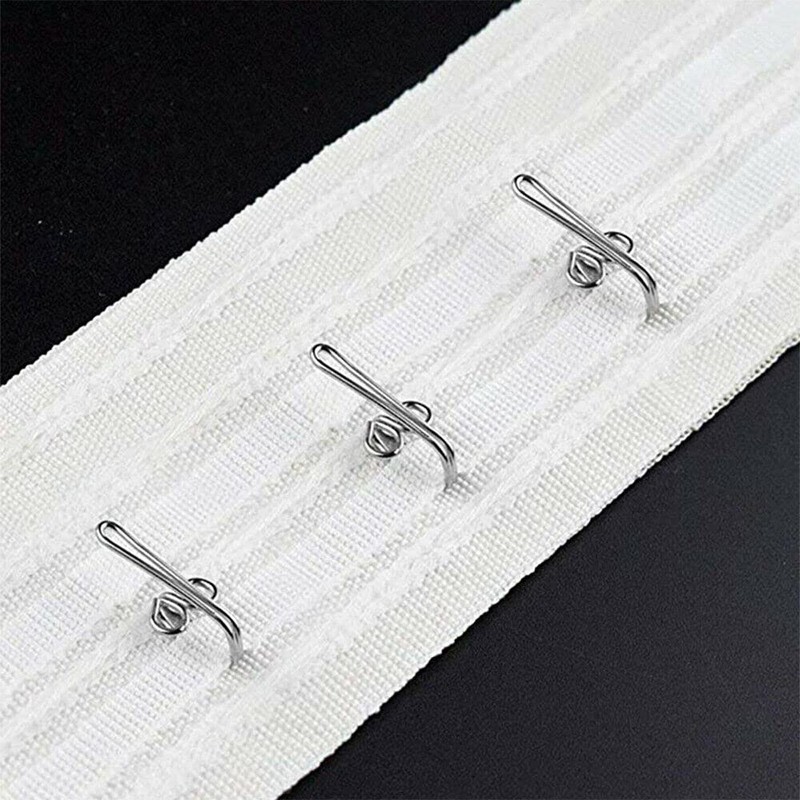 120X Curtain Gathering Hook 28mm Pencil Pleat Small Gather Metal