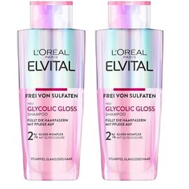 L'Or√©al Paris Elvital Glycolic Gloss Shampoo f√ºr glanzloses und stumpfes Haar, Pflegen und Gl√§tten der Haare, zum Versiegeln f√ºr eine verbesserte Haarqualit√§t, regenerierend, mit Glykols√§ure, 200ml