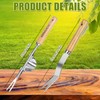 XCRPRT Weed Cutter with Wooden Handle, 2 Pieces, Weed Remover