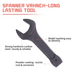HCXUANWJTL 60mm Open End Striking Wrench, High Tensile Steel Single Head Spanner Hand Tool
