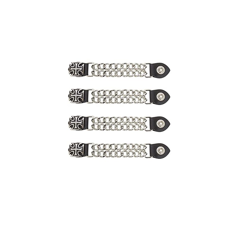 GARGOYLE BELLS Motorcycle Vest Extenders Set Biker Vest Chain with