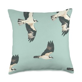 Osprey Minimalist Animal Wildlife Pattern Backpack Throw Pillow