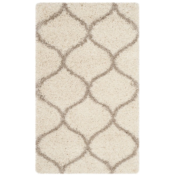 SAFAVIEH Hudson Shag Collection SGH280D Moroccan Ogee Trellis Non-Shedding Living