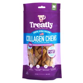 Treatly USA Collagen Braids 6-7" Dog Chew Treats - Chicken Meat Flavor, 6 Count/1 Pack