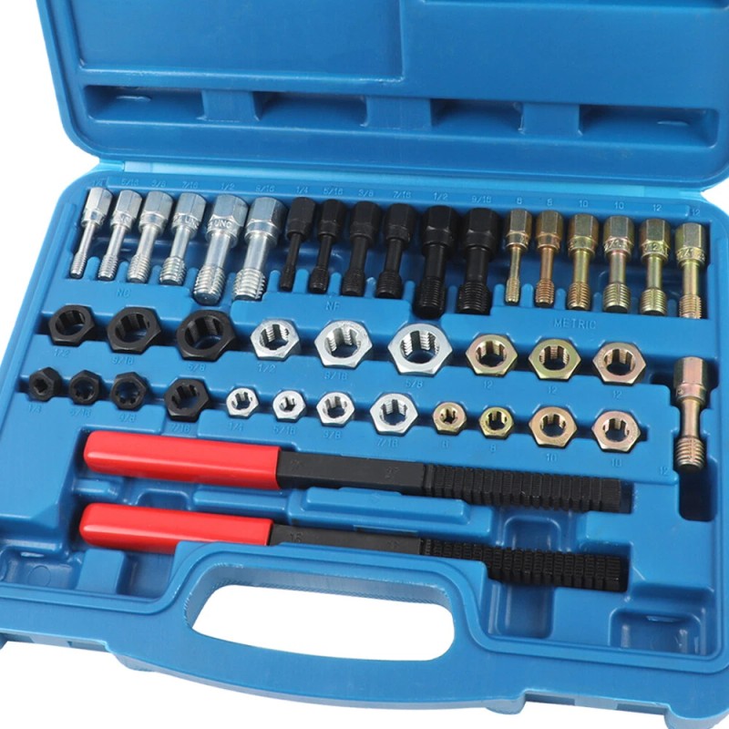 CMTOOL UNC/UNF/Metric Thread Repair Kit Thread Restorer Tool 42PCS Thread