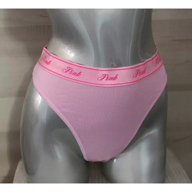 Victoria's Secret Nwt PINK Victorias Secret  High Waist Cotton Logo Thong Panty Small Pink