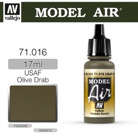 Model Air USAF Olive Drab (17ml) Vallejo Acrylic Paint Painting Diorama Figure Plastic Model Gundam Accessories / 모델에어 USAF Olive Drab (17ml) 바예호 아크릴 도료 도색 디오라마 피큐어 프라모델 건담 용품