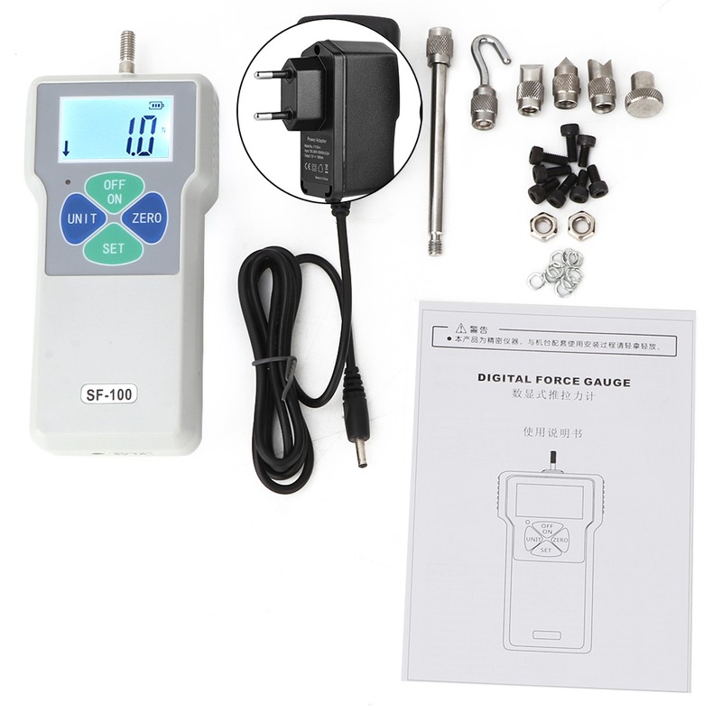 SF-100 Portable Push and Pull Tester Meter Digital Force Gauge