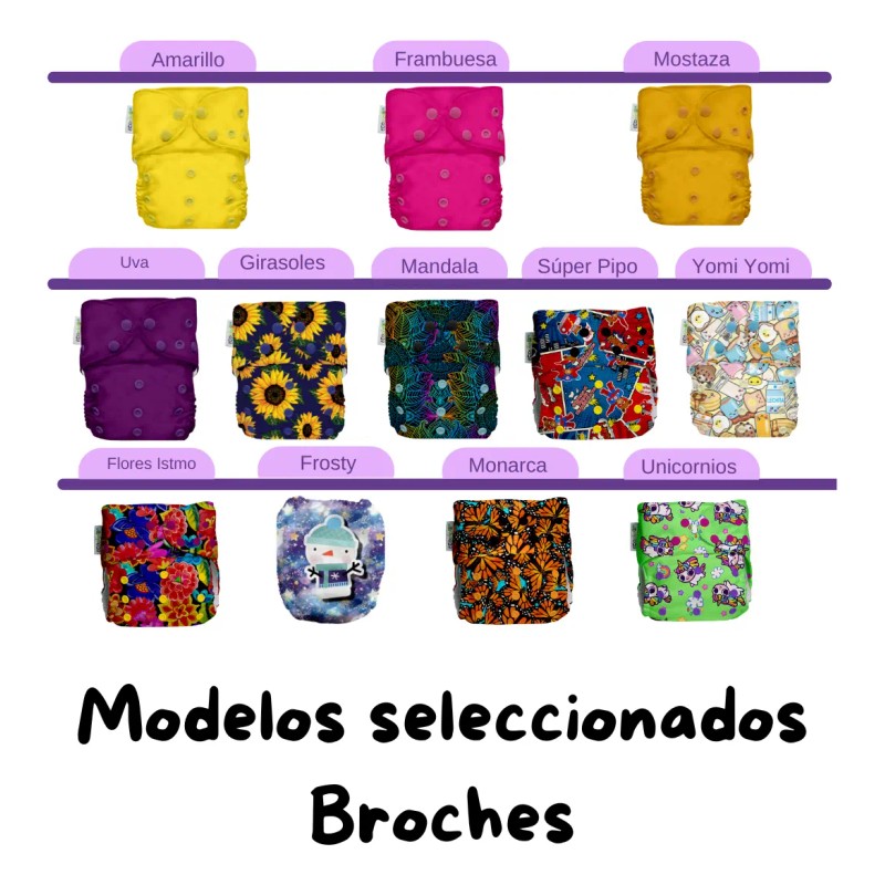 3 Pañales Ecológicos De Tela Ecopipo Modelos En Oferta