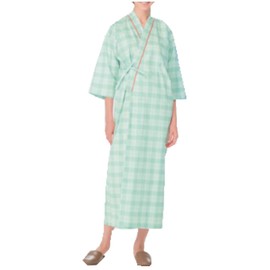 Nagayleben PG-1400 Unisex Patient Clothes, Yukata-Type Lab Coat, green