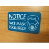FACE MASK REQUIRED Engraved Small Business Notice Sign | Office