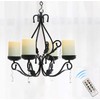 Flameless Candles Chandelier 4-Light Waterproof Crystal Metal Wall Sconces Modern
