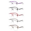 SUNAMOY SUNAMOY 5 Pack One-Piece Half Frame Reading Glasses Women