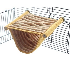 Small Animal Double Bunkbed Hanging Fleece Bed Hammock Cage Toy Play Platform for Hamster Mice Guinea Pig Other Small Animal Pets