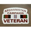 Afghanistan Campaign Veteran with Ribbon Bumper Sticker with DIE Cut