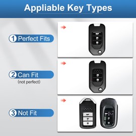 SHANGHONG for Honda Key Fob Cover with Keychain, Model3-pink, model3-pink