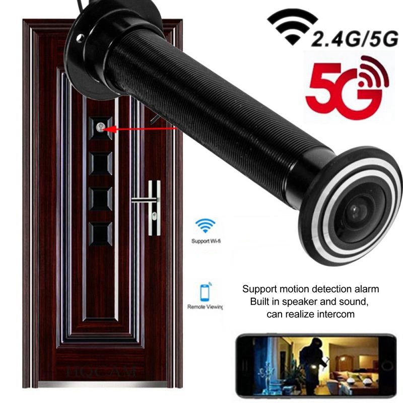 Door Eye Hole IP Camera 2MP Wide Angles 5G Dual