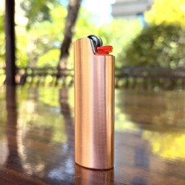 Lucklybestseller Metal Lighter Pouches Case Cover Holder Sleeve for BIC Full Size Lighter J6 Matte Basic Color DIY Gift