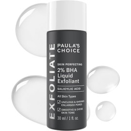 Paula's Choice Skin Perfecting - Líquido salicílico exfoliante 2% BHA, exfoliante facial para puntos negros, poros grandes, arrugas y líneas finas