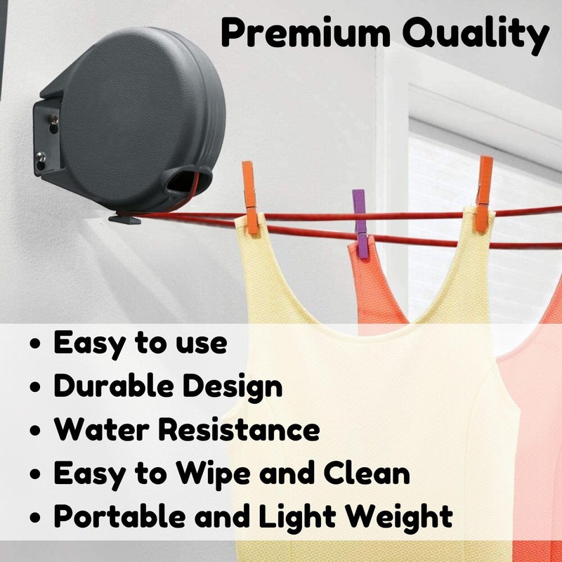 Quebec – Cordomatic Retractable washing line – Heavy Duty Wall