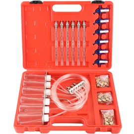DASBET 6 Cylinder Diesel Injector Flow Meter Diagnostic Set | Cylinder Common Rail Adaptor Test Tool Leak Off Tester Kit Measure Return Fuel Flow on Common Rail Injectors