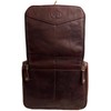 Rowallan Mens Structured Brown Leather Hanging Large Wash Travel Toiletry