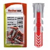 Fischer 537621 Dowel dUOPOWER, Grey/red, 10 x 50 mm, Set