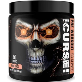 JNX SPORTS The Curse! Suplemento Previo Al Entrenamiento - Energía Y Enfoque, Flujo Sanguíneo Mejorado - Potenciador De Óxido Nítrico Vegano Con Creatina Y Cafeína Peach Rings 50 Servicio