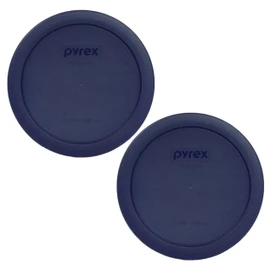 Pyrex 7201-PC Blue 4-Cup Plastic Food Storage Lid, Made in USA - 2 Pack
