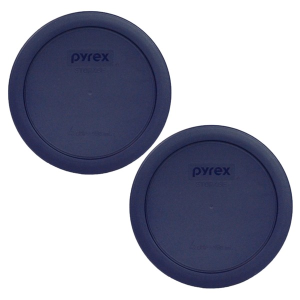 Pyrex 7201-PC Blue 4-Cup Plastic Food Storage Lid, Made in USA - 2 Pack