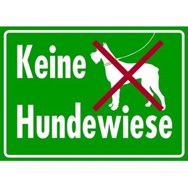 Sign Aluminium No Dog Meadow 250 x 350 mm