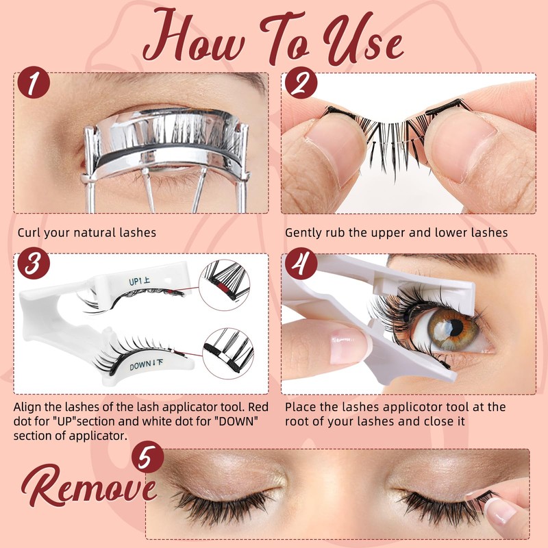 Higu clace Magnetic Eyelashes, Magnetic Eyelashes Without Eyeliner, Magnetic Eyelashes