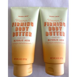 Trader Joe's 2 x Trader Joe's Vitamin C Firming Body Butter w/Glycolic Acid Clementine Scent