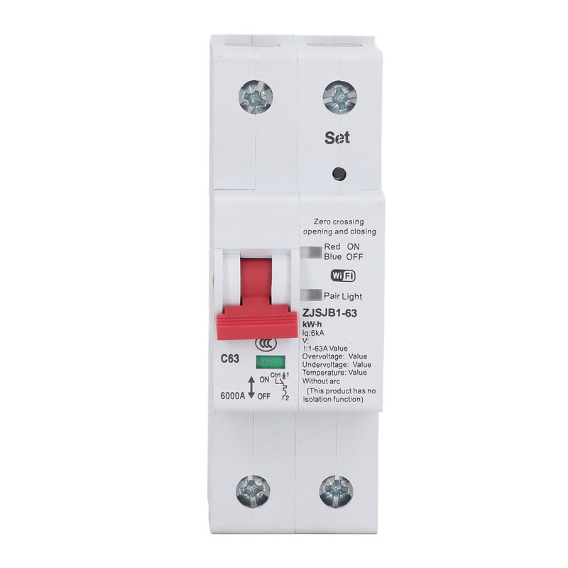 WiFi Circuit Breaker 2P 63A Power Monitor Remote Control Timing