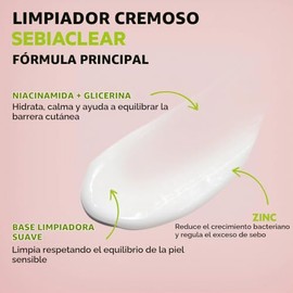 SVR Sebiaclear Crème Lavante Crema Limpiadora Facial y Corporal para Piel Seca y con Tendencia al Acné | Con Niacinamida, Glicerina y Zinc | Hidratant