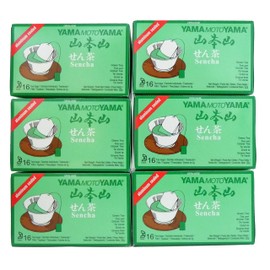 6 boxes of 16 Sencha Green Teabags by Yamamotoyama - 96 x 2g Japanese style Green Teabags