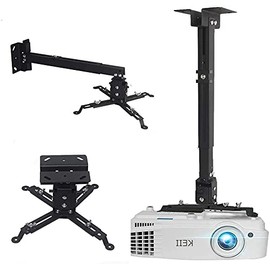 Projector Ceiling Wall Mount,Universal Projector Mountwith Extendable Length Projector Bracket for LCD/DLP Projectors(Black)